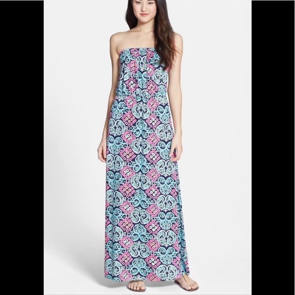 Lilly Pulitzer Dresses & Skirts - Lilly Pulitzer Strapless Marlisa Maxi Dress XS